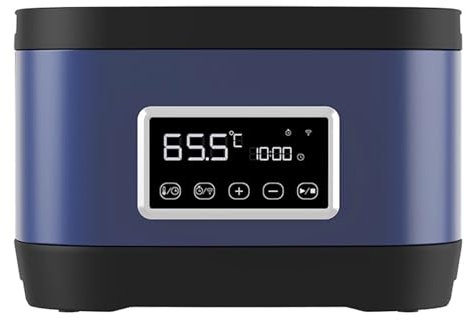 Cuiseur sous Vide, Pot De Cuisson sous Vide en Acier Inoxydable, avec Écran Tactile LED, Contrôle De Température/Minuterie 40-90°C, Prise en Charge du Contrôle par APP WiFi