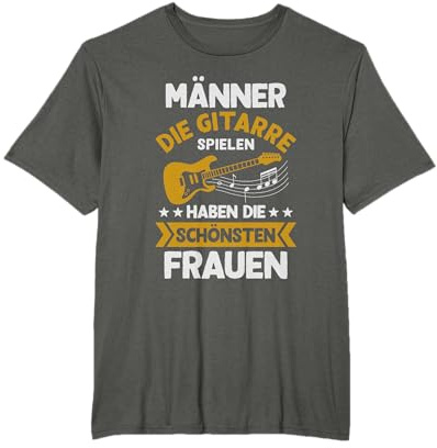 Männer die Gitarre Spielen E-Gitarre Gitarrist T-Shirt