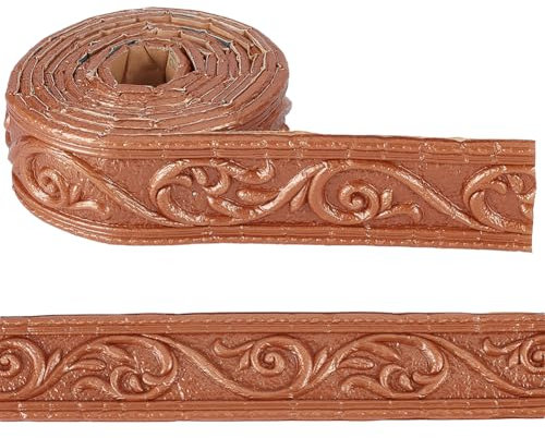 CRASPIRE Moulure de Couronne 3D du Pérou Moulures Flexibles à Décoller et à Coller Bordure de Bordure Bande de Bordure Cadre de Miroir en Mousse Plinthe Lignes Murales Autocollantes pour Plafonds Murs