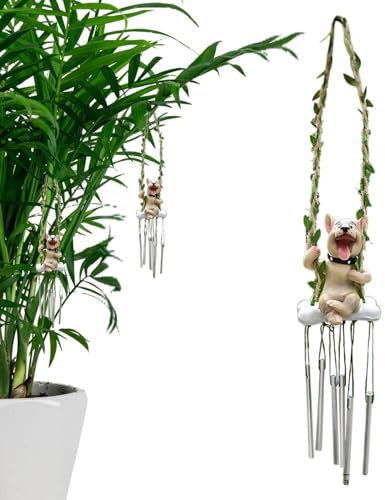 Kleines süßes Windspiel, süße Windspiele | Dekoratives Glockenspiel mit Tierschaukel – Glockenspiel-Dekoration für Garten, Auto-Windglocken-Dekorationen