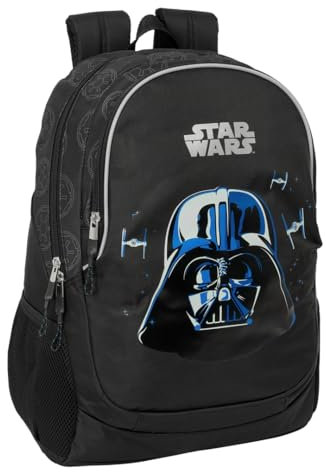 Star Wars Rebellion Schulrucksack für Kinder, ideal für Kinder verschiedener Altersgruppen, bequem und vielseitig, Qualität und Widerstandsfähigkeit, 32 x 16 x 44 cm, Schwarz, M, Casual