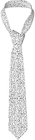 Schwarze und weiße Krawatte mit Punkten für Herren. Hochwertige Krawatten mit klassischen Mustern, perfekt für Business, Hochzeiten und formelle Anlässe.