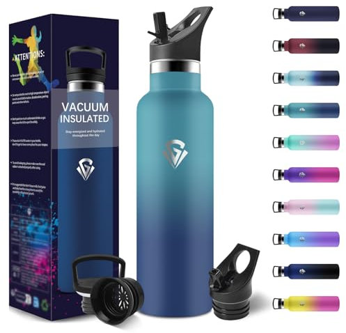 HoneyHolly Botella Termica 750 ML, Botella Termo Sin BPA, Botella Agua Acero Inoxidable, Aislamiento Al Vacío de Doble Pared, Termo Agua Fria, Cantimplora Termica para Adultos, Deporte, Oficina, Yoga