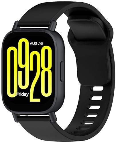 Wownadu Pulseras Compatible para Xiaomi Redmi Watch 5 Active Correa/Redmi Watch 5 Lite Correas 22mm Silicona Deportiva Negro
