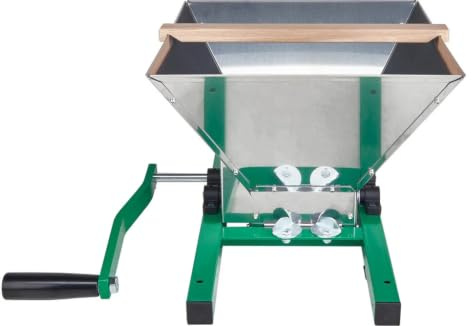 P. Lindberg manuelle Obstmühle, Apfelzerkleinerer aus Edelstahl (Rot, 7L)