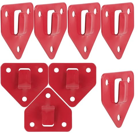 COLLBATH Support Mural pour Extincteur Crochet de Fixation en Lot de 8 Pièces Rouge Fixation Stable pour Extincteurs Jusqu'à 6kg Adapté aux Bâtiments Publics