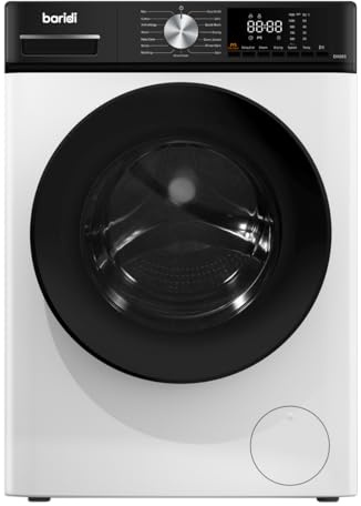 Baridi 8/5kg Front Loading Washer Dryer, 1400rpm Spin, 15 Programmes, BLDC Inverter Motor, Energy A Rated, White, Space Saving Laundry Appliance - DH263