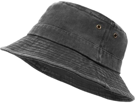 YAMEIZE Retro Baumwolle Eimerhüte für Damen Herren Vintage Modisch Angler Faltbarer Sonnenhut Sommer Strand