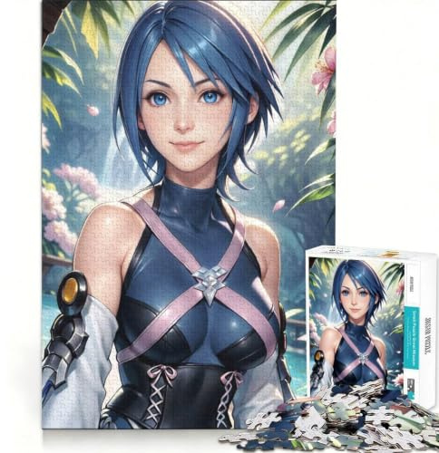 for Adults 1000 Piece Jigsaw Puzzle Aqua Kingdom Hearts, Fun Games, Challenging To Complete, Improving Love between Couples 38x26cm