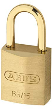 ABUS 65MB3070C Open Shackle Padlock | Solid brass lock, corrosion-resistant inner parts, automatic locking without key, 30 mm width.