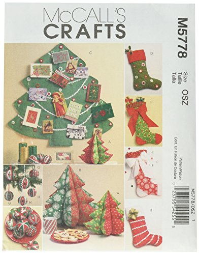 McCall's Patterns Holiday Decorations, M5778, One Size Only,White