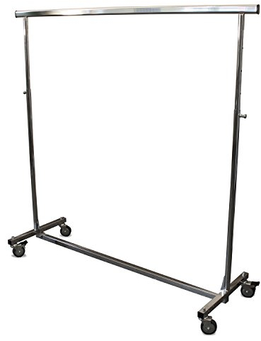 GERSO Reiserollständer höhenverstellbar und klappbar verchromt (150cm Breite)