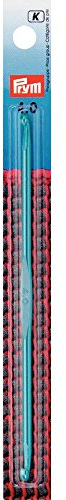 Prym Häkelnadeln doppelseitig 15 cm 4,00 mm Tunesische Häkelnadel, Aluminium, türkis, 4 mm