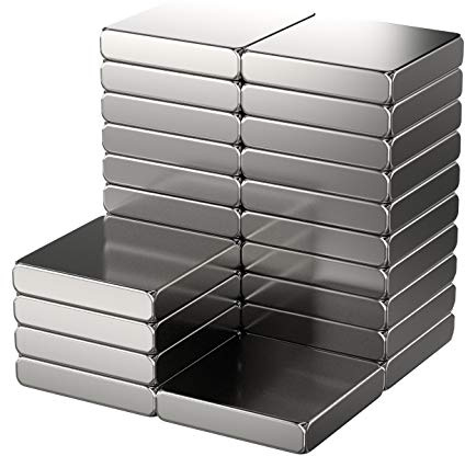 25 Stück Neodym Power-Magnet - Silber - Magnete 5x5x1mm extra stark rechteckig - Haftkraft 0,35 kg - Starke Magnetesuper-Magnet - Minimagnete für Whiteboard Magnettafel Magnetstreifen Werkstatt