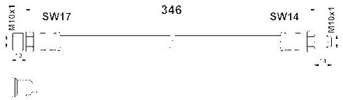 ATE 24.5101-0346.3 Bremsschlauch Vorderachse