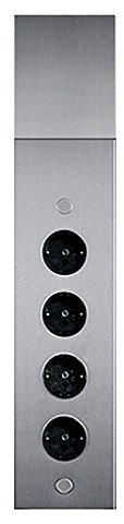 THEBO Energie-Ecksäule ST 3007 - Schweizer Norm - aus Edelstahl mit 4 Steckplätzen