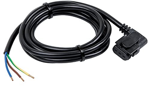 Winkelverbinder für Pumpenmontage in reduzierten Abmessungen, Kabel H05VV-F, 2 Meter, 200 x 1,5 x 1,5 cm, schwarz (Referenz 4150229)
