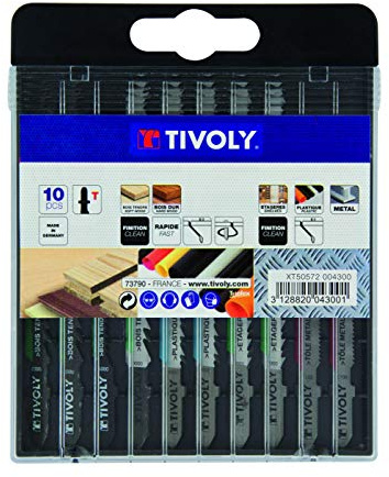 TIVOLY XT50572004300 - Estuche mixto 10 hojas Madera blanda y aglomerado: 4 hojas de corte A B C D/Plástico: 2 hojas corte A D/Estanterías: 2 hojas corte A D/Chapa Metal: 2 hojas corte A D