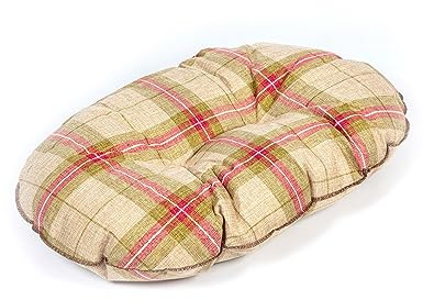 Danish Design Newton Moss Orange Brown Check Machine Washable Dog/Puppy Quilted Mattress 27 Inch