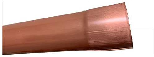 T.E.G. METALLI S.R.L. Pluviale Tubo Discendente per Grondaia in Alluminio o Lamiera Diametro 80 mm Vari Colori e Lunghezze (Alluminio/Rame, 2)