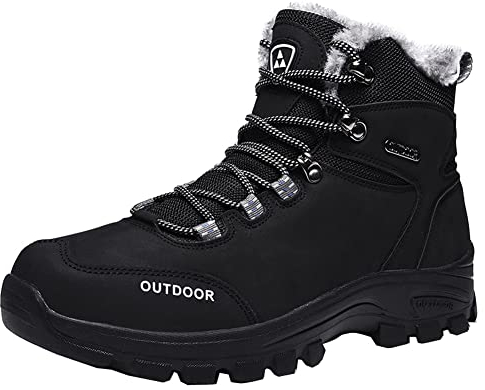 Botas De Invierno Hombre Botas De Nieve Impermeables Botas De Senderismo Cálidas Botas De Trekking Antideslizantes