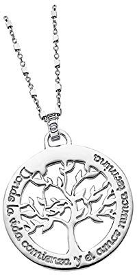 Collar Lotus Silver LP1641-1/1 de plata de ley 925 con colgante de árbol de la vida D4JLP1641-1-1 de IMPPAC