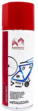 Marchetti Tech - Vernice Spray - Smalto Acrilico Professionale - A Rapida Essicazione e Facile Applicazione - Adatta a Qualsiasi Superficie - Colore: Rosso Metallizzato - Made in Italy