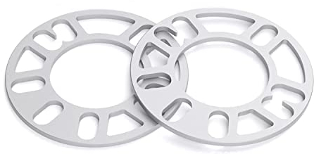 2 Stück Rad Distanzscheiben Auto Spurverbreiterungen Unterlegscheiben Aluminium 4 Löcher, 5 Löcher, 6 Löcher Radabstandshalter Unterlegscheiben Platte, Universal Distanzscheiben Scheibe (5mm)