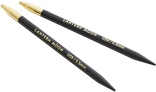 Lantern Moon Interchangeable Needle Tips, Ebony Wood, Black, 13cm 5.5mm