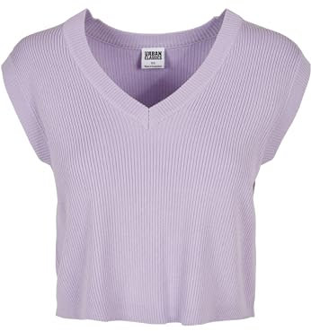 Urban Classics Damen Ladies Short Knittd Slip On Lilac, XL