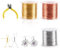 KLYNGTSK 3 Rollos Alambre para Cuentas Alambre de Cobre Alambre para Manualidades Resistente al Deslustre Alambre de joyeria de Acero para Joyería, Escultura de DIY, Modelado y Manualidades (0.3mm)