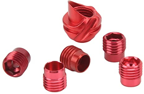 HEEPDD Peep Leichter und Langlebiger, Austauschbarer Innenkern mit CNC-gefrästem Hood Cover Kit für das Schießen (Rot)