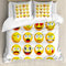 TAKOLI Bettwäsche 135 x 200 3D Emoji Symbole Drucken, Weiche Microfaser Smiley Gesicht Bettwäsche Set 2 teilig - lustige Ausdrücke Bettbezug & 1 Kissenbezüg 80x80, mit Reißverschluss
