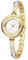 JewelryWe Damenuhr Analog Quarz Armbanduhr Elegant Schmal Strass Kristall Metall-Armband Uhr Damen 30m Wasserdicht Armkette Uhren mit Werkzeug für Frauen Mädchen Gold