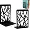 LdawyDE Buchstütze, 2 Stück Buchstützen Metall Schwarz Bücherhalter Buchhalter Regal Bookends für Heim-, Schul- oder Bürobibliotheksregale