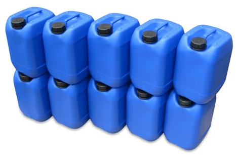 kanister-vertrieb® 10 L Wasserkanister, Trinkwasserkanister, Camping Kanister Farbe blau BPA-frei für Lebensmittel und Trinkwasser