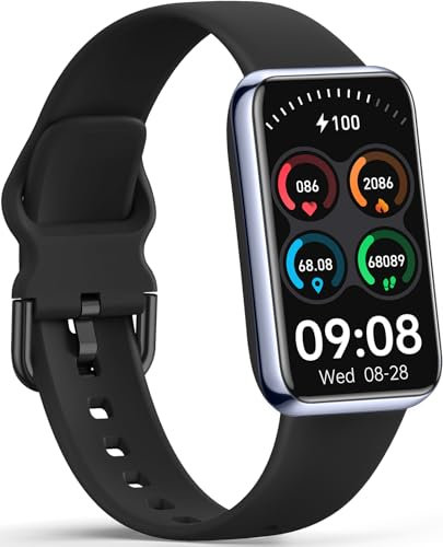 Amzhero Health Fitness Tracker 2024 con frecuencia cardíaca 24/7, oxígeno en sangre, presión arterial, rastreador de sueño, rastreador de actividad impermeable IP68 con rastreador de pasos, podómetro