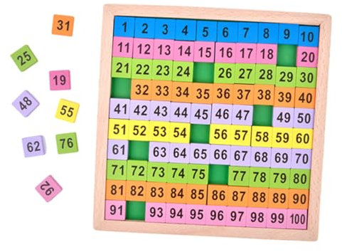 SAFIGLE 1 Satz Yimu-Spielzeug Holz-hundert-brettspielzeug Mathe-manipulationsspielzeug Zählspielzeug Aus Holz Spielzeuge Hundertzählspielzeug Züge Puzzle Junge Mädchen Eltern-Kind Hölzern