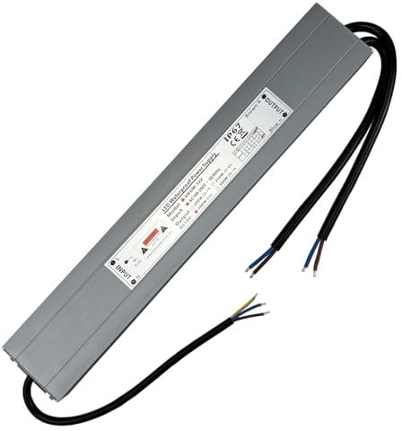 Transformador 220V a 12V 300W 25A Fuente Alimentacion LED IP67 Impermeable Ultrafino Transformadores Voltaje Constante Iluminación Exterior e Interior para Tira LED Luces LED