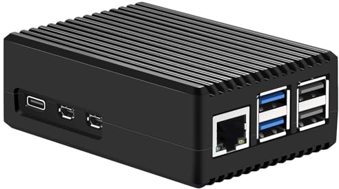 Raspberry Pi 5 Gehäuse, iUniker Pi 5 Case Aluminium Passiv Kühlung Speziell entwickelt für Raspberry Pi 5 8GB/4GB Cooling Heat Dissaption Metal Case