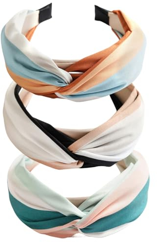 scicent Haarreifen Knoten Damen Stirnband Knoten Kopfband Haarband für Damen Mädchen, 3 Farben- 9819