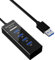 Sooiiyu USB 3.0 Hub, 4 in 1 USB Adapter, 4-Port Data Hub Splitter, for Laptop, PC, MacBook Pro, iMac, Surface Pro and More USB Devices, Black