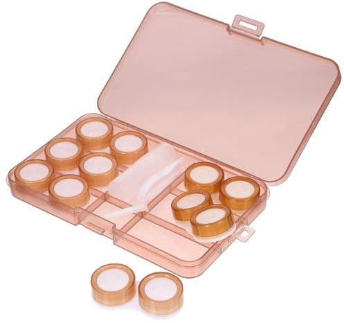 Healeved 1set Colored Case for Women Compact Lens Holder Portable Storage Box for Travel Prevents Leakage Moist Clean