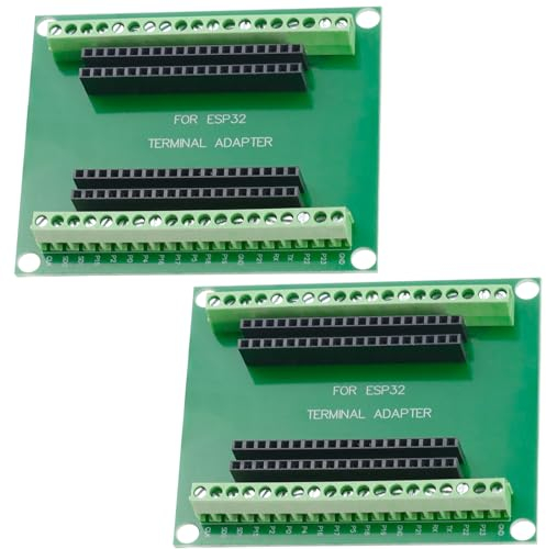 Erzekrim ESP32 Breakout Board 2 Stücke Erweiterungskarte ESP32 GPIO 1 in 2 mit Wireless WiFi Bluetooth für 38 PIN Narrow Version ESP - WROOM 32 Microcontroller Development Board (ESP32)