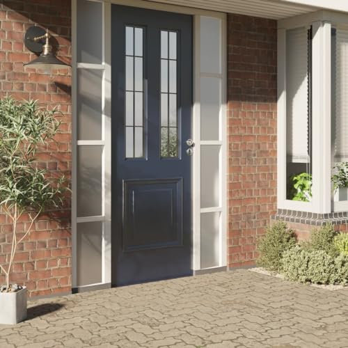 SKM Láminas para ventanas esmeriladas transparentes grises de PVC para casa y jardín, decoración (14,5 kg)