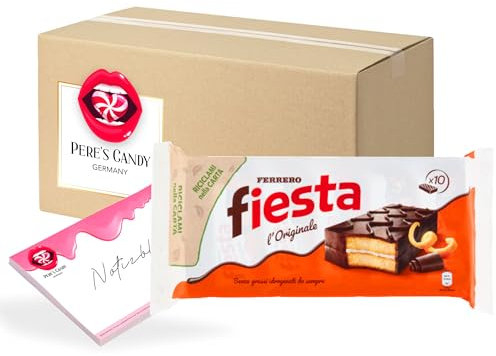 Pere's Candy Bundle für Ferrero Fiesta Biskuitkuchen 1x360g + Pere's Candy Notepad DIN A7-25 Blatt