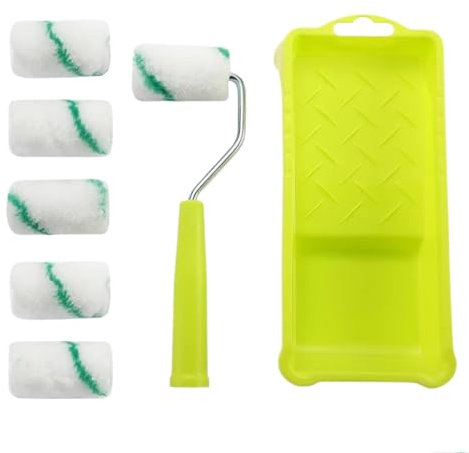 Paint Edger Roller Brush - Roller Paint Brush Kit, Paint Edger Kit with Paint Tray, Household Clean-Cut Paint Edger, Interior Paint Brushes, Small Paint Roller Set for Ceiling, Wall
