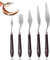 Wzhtuzi Winkelpalette, 5 Stück Streichpalette Set Edelstahl zum Palette küche Creme Spachtel Tortenpalette, Winkelpalette Set für Backen Bestreichen Torten Konditoren Kuchendekoration
