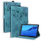 TEDTIKJT Tablette Coque pour Samsung Galaxy Tab A7 Lite 8.7 Pouces (SM-T220/T225) Étui PU Cuir à Rabat Magnétique Support Protection Housse pour Galaxy Tab A7 Lite,Vert Fleurs de Cerisier et Chats