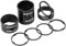 MUQZI 11 Stück Fahrrad Ahead Vorbau Spacer 1/8 MTB Headset Spacer Aluminium MTB Distanzscheiben Fahrradgabel Steuersatz Spacer für Rennrad, Schwarz